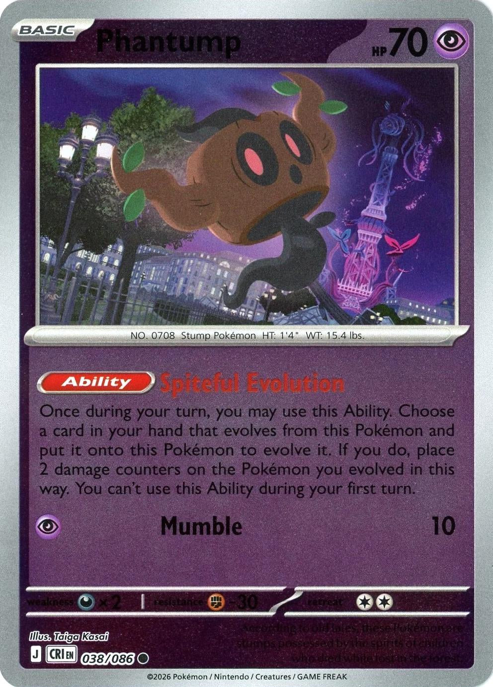 Chaos Rising Phantump #038/86 reverse holo